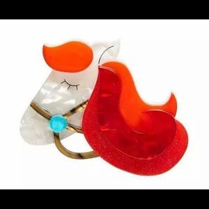 ERSTWILDER HIS GIRL FRIDAY HORSE RESIN BROOCH!